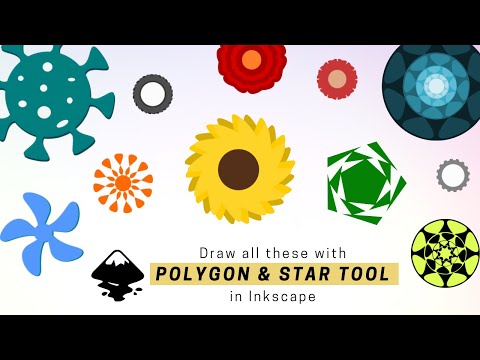Vector Art Examples using Polygon & Star Tool | Inkscape Tutorial for Beginners