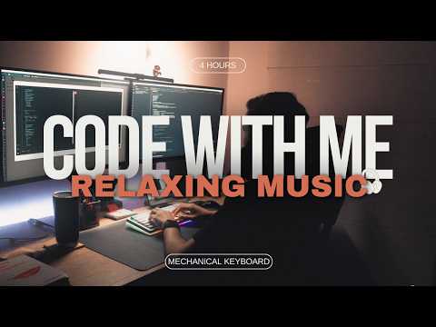 4 Hours Code And Study With Me - Focus Music + ASMR Keyboard - 4K - POMODORO