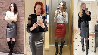 🔥 Chic & Edgy | Stylish Leather Mini Skirt Outfit Ideas for Modern Women