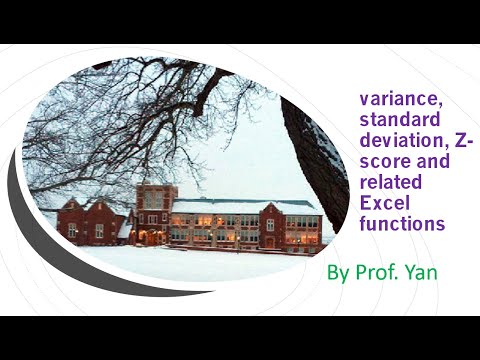 Estimate variance, standard deviation, Z-score manually & using Excel  for both population & sample