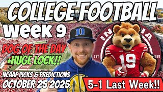 College Football Picks Week 9 Today Saturday 10/25/2025 | Free NCAAF Best bets & Predictions