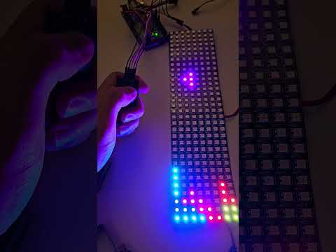 Arduino LED Tetris Game dev - rotation logic #arduino #ledlights #mechatronics #tetris #retrogaming