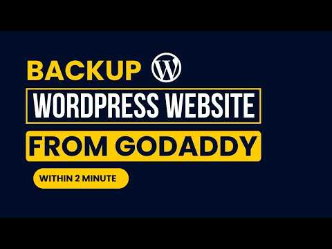 How To Take Backup Of Wordpress Site From Godaddy 2026 | Backup Godaddy Website