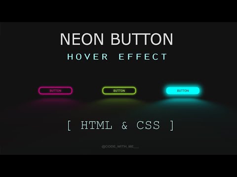 Neon Button with a Reflection on Hover | Pure HTML & CSS Glowing Neon Button