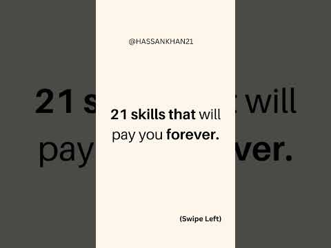 Learn this 21 skills that will pay you forever. 😵😱