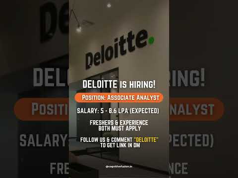 Subscribe us & comment Deloitte to get apply & location link | Check comment box | Cognitive Fusion