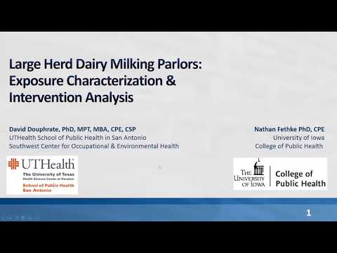 Large Herd Dairy Milking Parlors: Exposure Characterization & Intervention Analysis