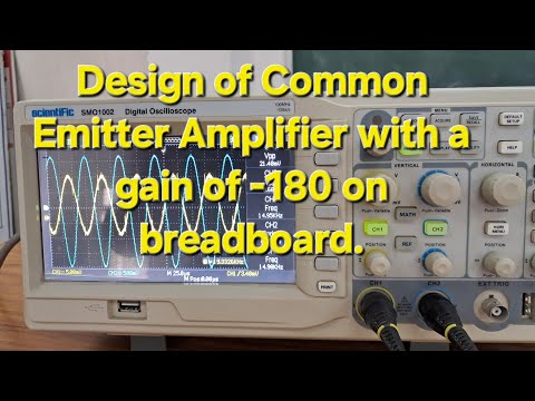 Common Emitter Amplifier Design: Gain -180 on Breadboard (Lab Practical)