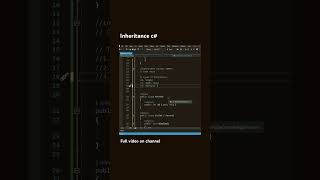 Inheritance in c# .Net programming #shorts