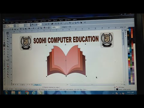 Book 📚 logo design corel draw