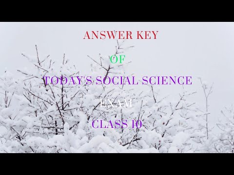 Today ss exam answer key term-1 class-10