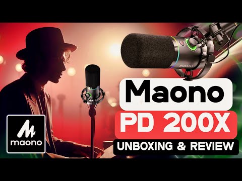 Maono PD200X Microphone Review, Unboxing Maono PD200X Mic, maono pd200x dynamic mic unboxing review
