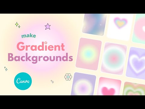 how to make Trendy Aesthetic Gradient Background using CANVA | free samples and color codes ✨💕