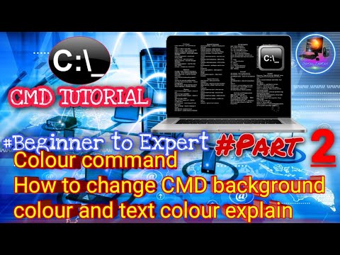 How to change Background and Text Color in cmd !Color Command  CMD Tutorial #2 (Command Prompt)