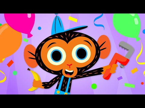 Cars, Trucks, & More Vehicles at Mr. Monkey's Garage | Cartoon Collection