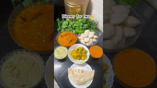 Day118-Dinner for two✌️SouthIndian Meal❤️#dinner #dinnerideas #recipe #foodvlog #food #shorts #cook