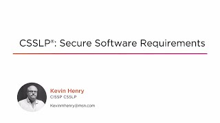 Course Preview: CSSLP®: Secure Software Requirements