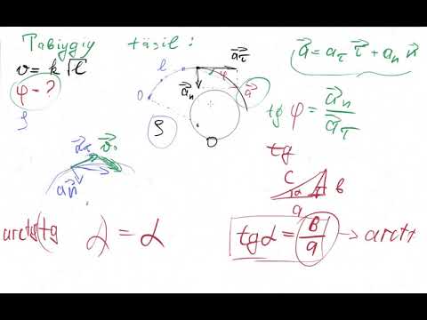 Кинематика | нүкте кинематикасы 001 есеп 2 - табиғи тәсіл