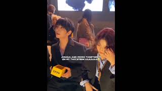 JOSHUA and MOMO together at an event!! our twiceteen!!😭 #seventeen #joshua #twice #momo