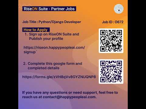 🐍 Python/Django Developer – Full-Time Role – Partner Jobs | RiseON Suite