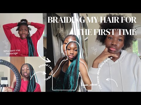 HOW I DID PEEKABOO BRAIDS ON MY OWN|| I SPENT 3 DAYS: First time braiding my hair (+interview)