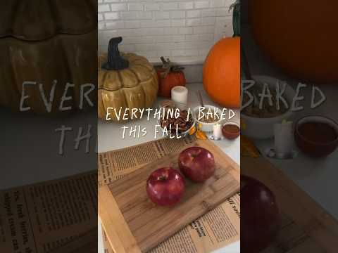 Everything I baked this fall 🍂🕯️#baking #cake #fallbaking #youtubeshorts #foodshorts