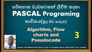 Pascal Programming | Algorithm Flowcharts Pseudocode | OL ICT Pascal Programming in Sinhala