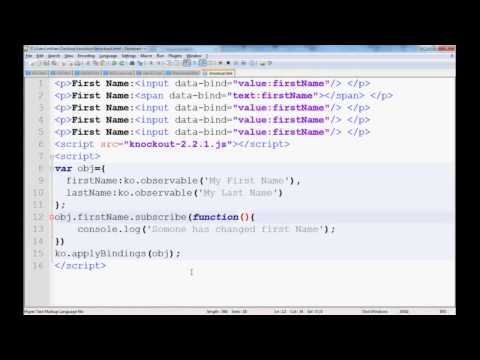 KnockoutJS The Basic for beginner part-4 subscribe and keyup