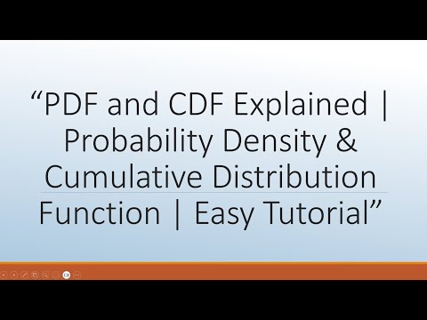 “Probability Density Function (PDF) & Cumulative Distribution Function (CDF) | Simple Explanation”