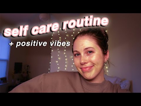 a relaxing self care night routine for an anxious college student... positive vibes only!!