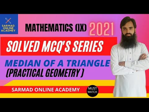 MOST IMPORTANT SOLVED MCQ'S ABOUT MEDIAN OF A TRIANGLE