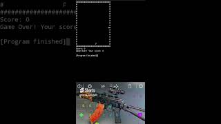 SNAKE GAME in c++ on the CXXDROID app🧑‍💻🙏🕊️