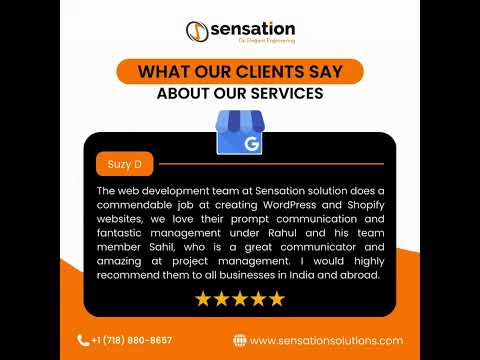 Lovely Client Feedback from Suzy D'Souza | Sensation Software Solutions |  2024