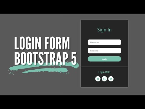 How to Make a Login Form under 20 Minutes | Bootstrap 5 | Dev2Web