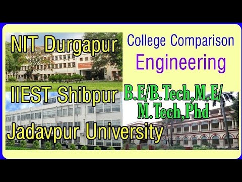 Comparison among Jadavpur University, IIEST Shibpur & NIT Durgapur for B.E/B.Tech, M.E/M.Tech, Phd