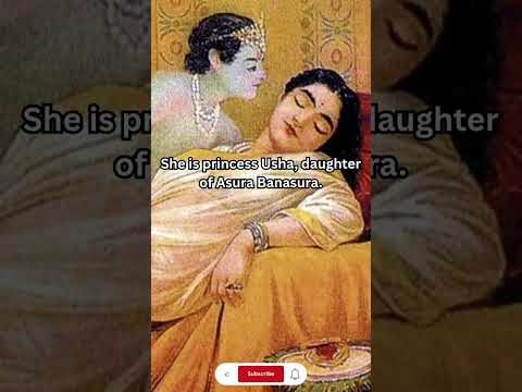 Who was the man in Usha’s dream? #usha #anirudh #krishna #art #painting #ytshorts #fyp #mythology