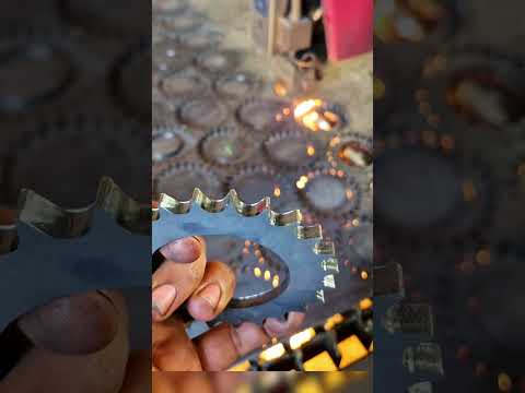 Cutting a Gear with Fiber Laser! ⚙️🔥