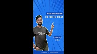 How to remove duplicates from the sorted array?🧐.