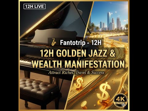 12 Hours of Golden Jazz & Wealth Affirmations 🪙 Manifest Abundance & Success