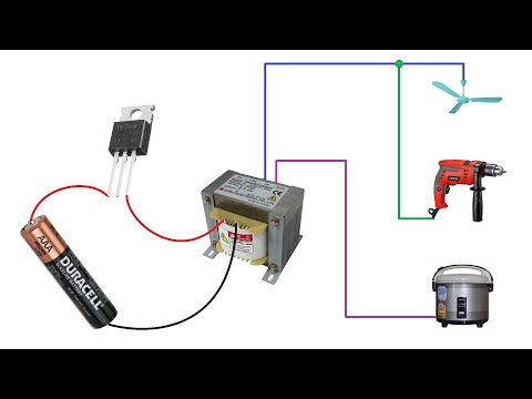 I make the world's most simple inverter 12V to 220V , no IC , 50Hz