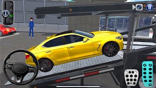 New Yellow Car Transport By Truck | 3D Driving Class 2025 | Android Car game