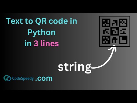 Text to QR code in 3 lines using Python