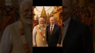 Modi Ji & Putin at Kashi Vishwanath Temple Courtyard | Festive Devotional Moments 🙏