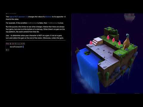 Apple Swift Playgrounds - Learn to Code - Using the NOT Operator