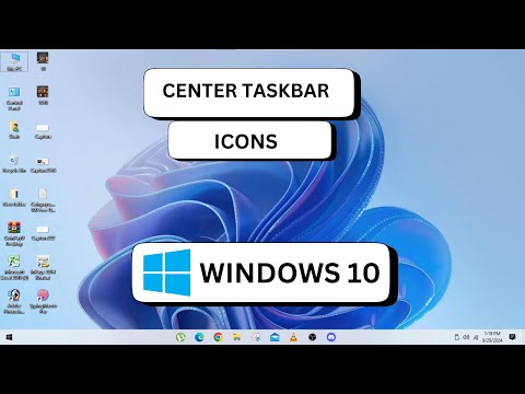 HOW TO CENTER TASKBAR ICONS IN WINDOWS 10