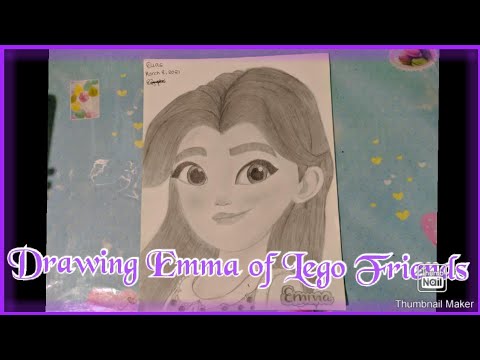 Drawing Emma Of Lego Friends #drawing #Lego #legofriends