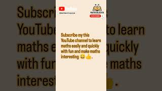 subscribe and support me😊#maths#mathematics #mathshortcuts#mathstricks #mathssolutions #viralshorts