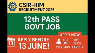 How to apply CSIR recruitment 2025 | Government Job Vacancy |