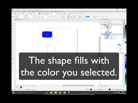 CorelDraw X7 Fill Shape with Color