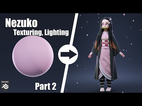 Sculpting Nezuko Demon Slayer - Part 2 - Blender 3D Character Timelapse